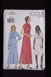 7541 VOG BUTTON TUCK SS-LS DRESSES LENGTHS PATTERN 14-18